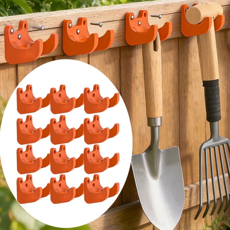 Gardening Tools Organiser - 2-10個入りヘビーデューティーガーデンツールラック壁掛けフックガレージ収納オーガナイザーハンガー（熊手、シャベル、ほうき、作業場用ブラケット用）