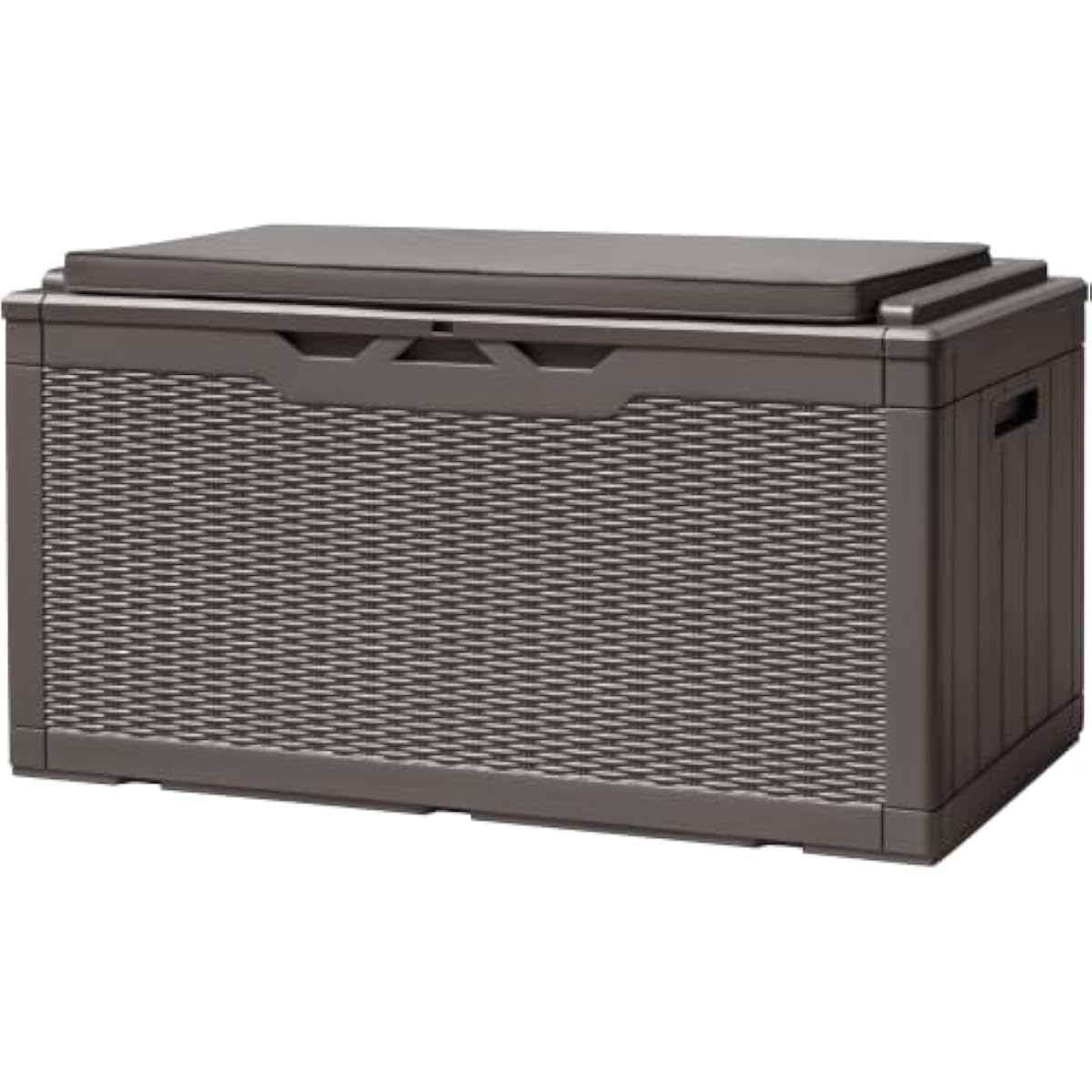 Gardening Tools Box - クッション付きの100ガロン（約378リットル）の樹脂製収納ベンチ。防水加工が施され、鍵付きで、庭の道具やプール用品を屋外のパティオで保管するのに最適。