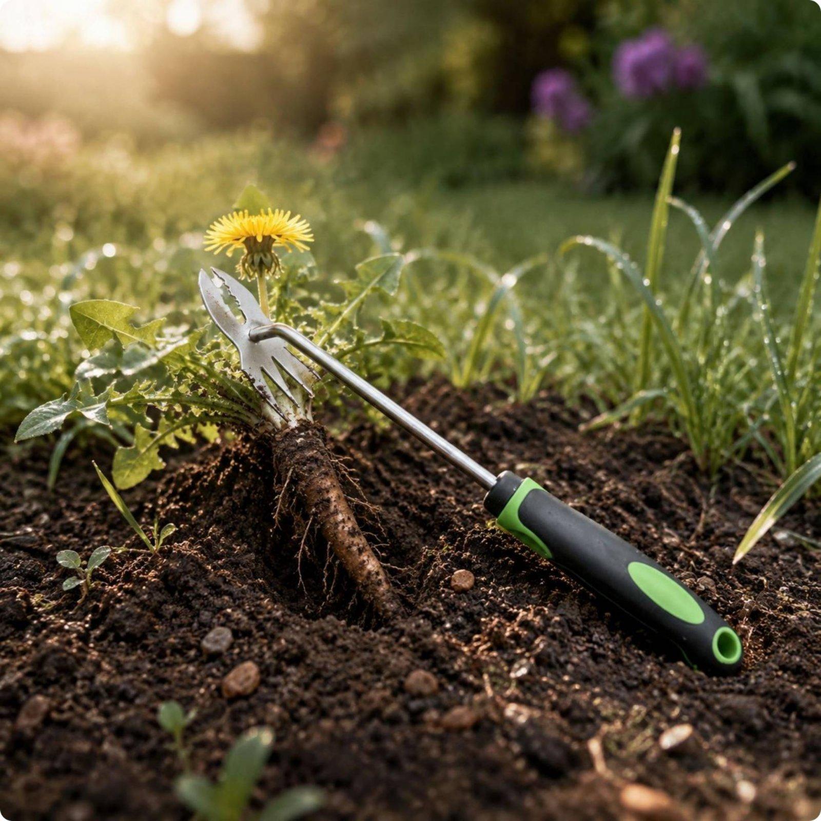 Gardening Hand Tools Yard - ステンレス製、地中に生えている雑草を除去するための道具。庭での使用に便利な手動式雑草抜き。