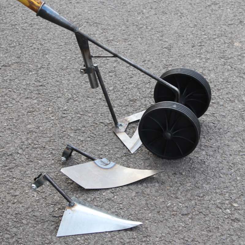 Gardening Tools For Weeds - 庭草除草ツール 炭素鋼鍛造金属 農業用土壌掘削鍬 2輪 3in1 手動農耕プラウ