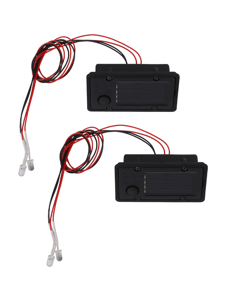 Gardening Tools Box - 2個入りソーラーライトボックス交換用トップ、LED電球付き、簡単設置、自動オン/オフ、耐候性、庭や通路の照明に最適