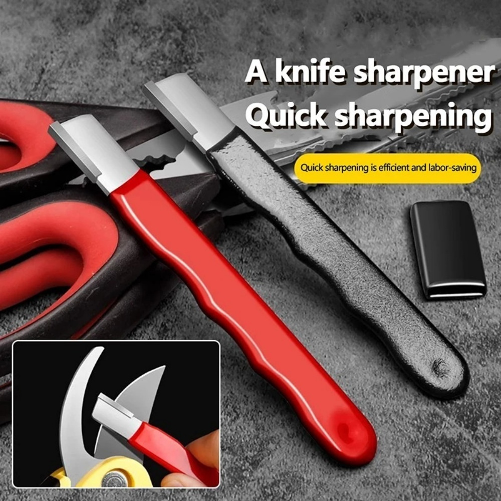 Gardening Tools Usa - プロ用金属製ナイフ研ぎ器、ハサミ研ぎ器、手持ち式砥石、あらゆる刃物用、キッチンナイフ、ハサミ、園芸用剪定ばさみ用ツール