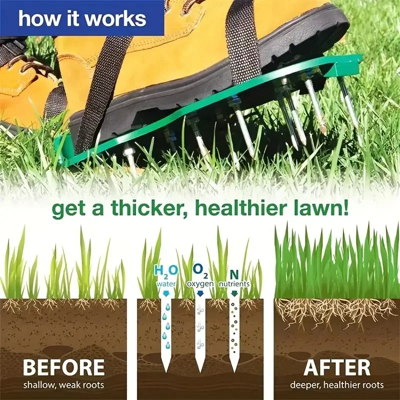 ガーデンエアレーターシューズ、スパイクウォーキングツール、芝 - Gardening Tools For Weeds のレビューと価格
