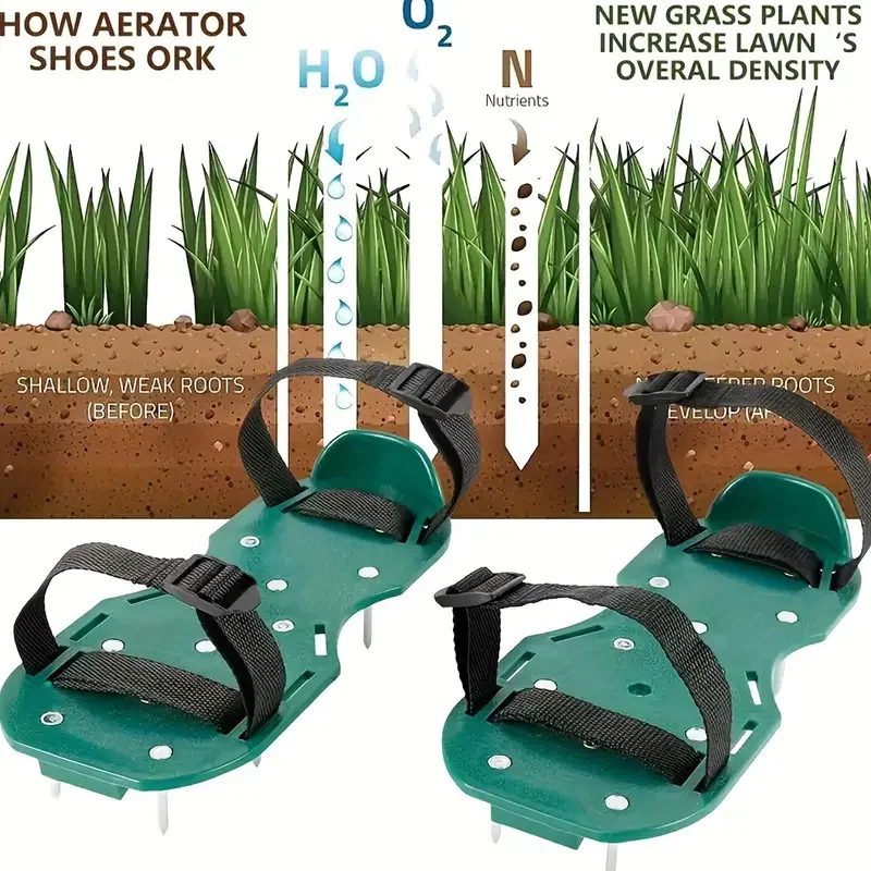ガーデンエアレーターシューズ、スパイクウォーキングツール、芝 - Gardening Tools For Weeds のレビューと価格