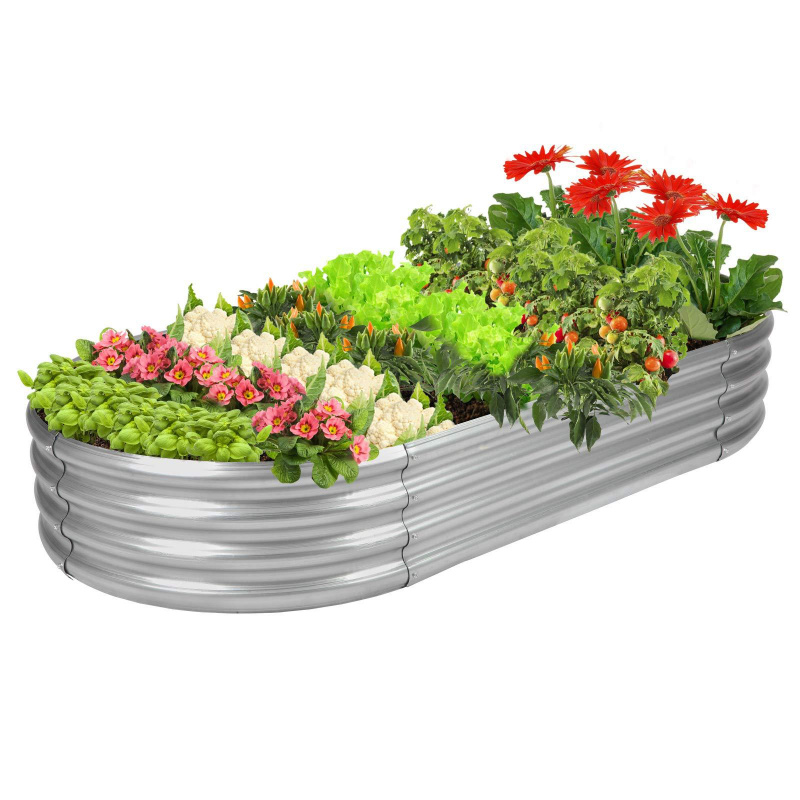 1個入り 楕円形の亜鉛メッキ鋼板製、様々なサイズの屋外ガーデ - Gardening Tools Box のレビューと価格