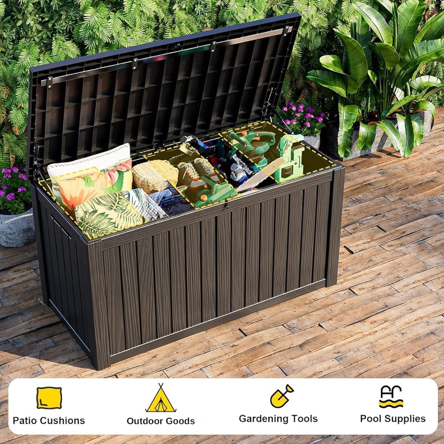 パティオ家具やガーデニング用品を収納できる屋外用収納ボックス - Gardening Tools Box のレビューと価格