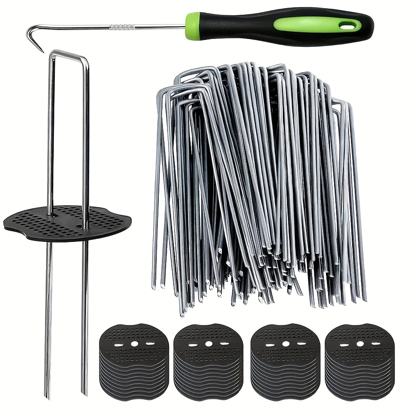 101個のガーデンステークセット - U字型亜鉛メッキランド - Gardening Tools For Weeds のレビューと価格