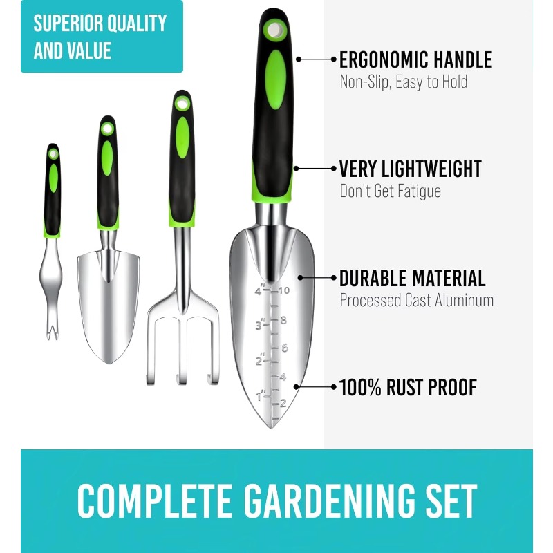 9点入り人間工学に基づいたガーデンツールセット、剪定ばさみ、 - Gardening Hand Tools Yard のレビューと価格