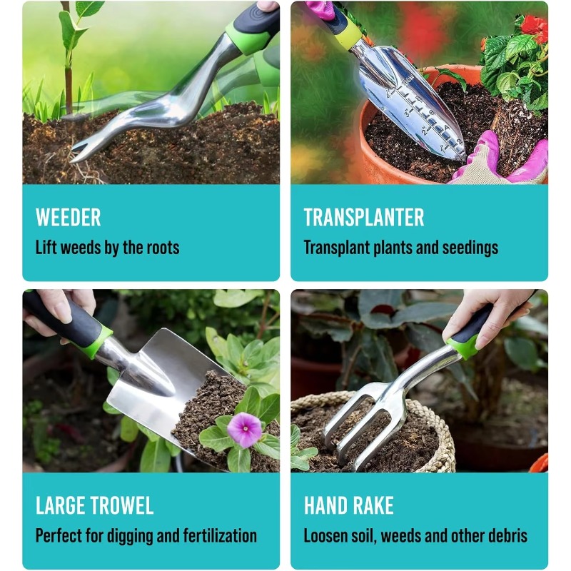 9点入り人間工学に基づいたガーデンツールセット、剪定ばさみ、 - Gardening Hand Tools Yard のレビューと価格