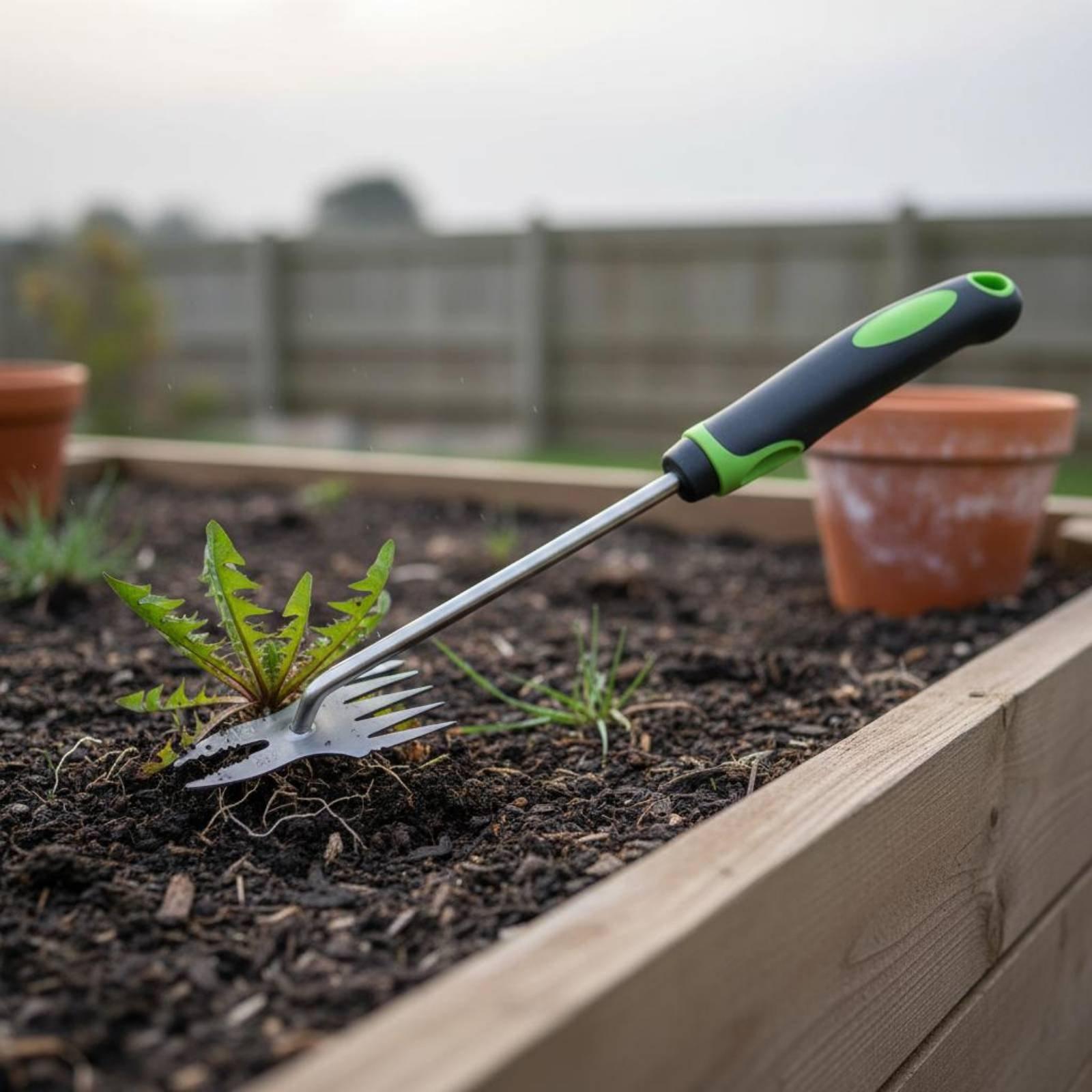ステンレス製、地中に生えている雑草を除去するための道具。庭で - Gardening Hand Tools Yard のレビューと価格