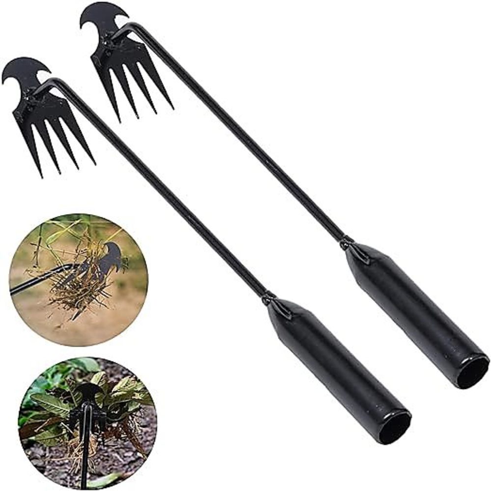 4 歯 - 庭用多機能ハンド除草機 - 耐久性とポータブル庭 - Gardening Tools For Weeds のレビューと価格