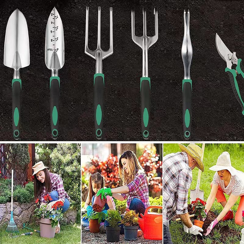 11個入りガーデンツールセット アルミ合金製ステンレス鋼シャ - Gardening Tools Box のレビューと価格