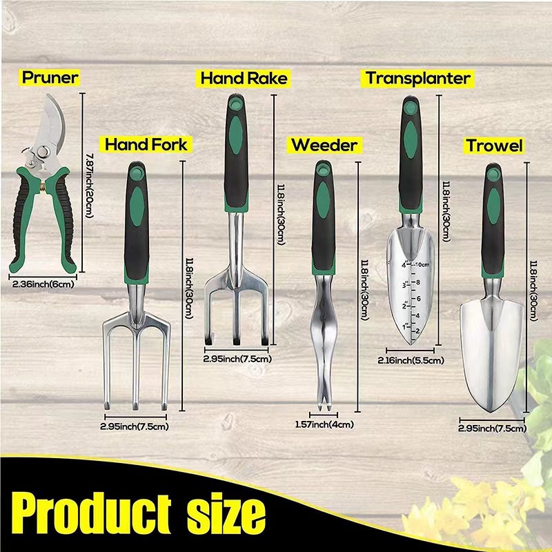 11個入りガーデンツールセット アルミ合金製ステンレス鋼シャ - Gardening Tools Box のレビューと価格