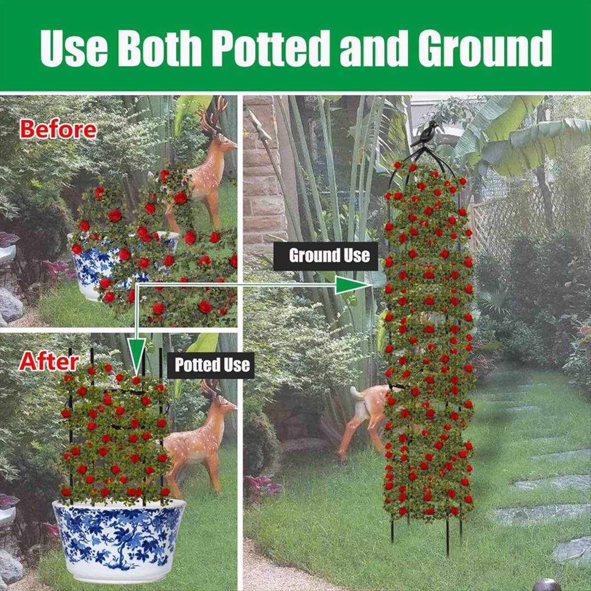 AT16 つる性植物用オベリスクトレリス、ガーデントレリス、 - Gardening Hand Tools B&Q のレビューと価格