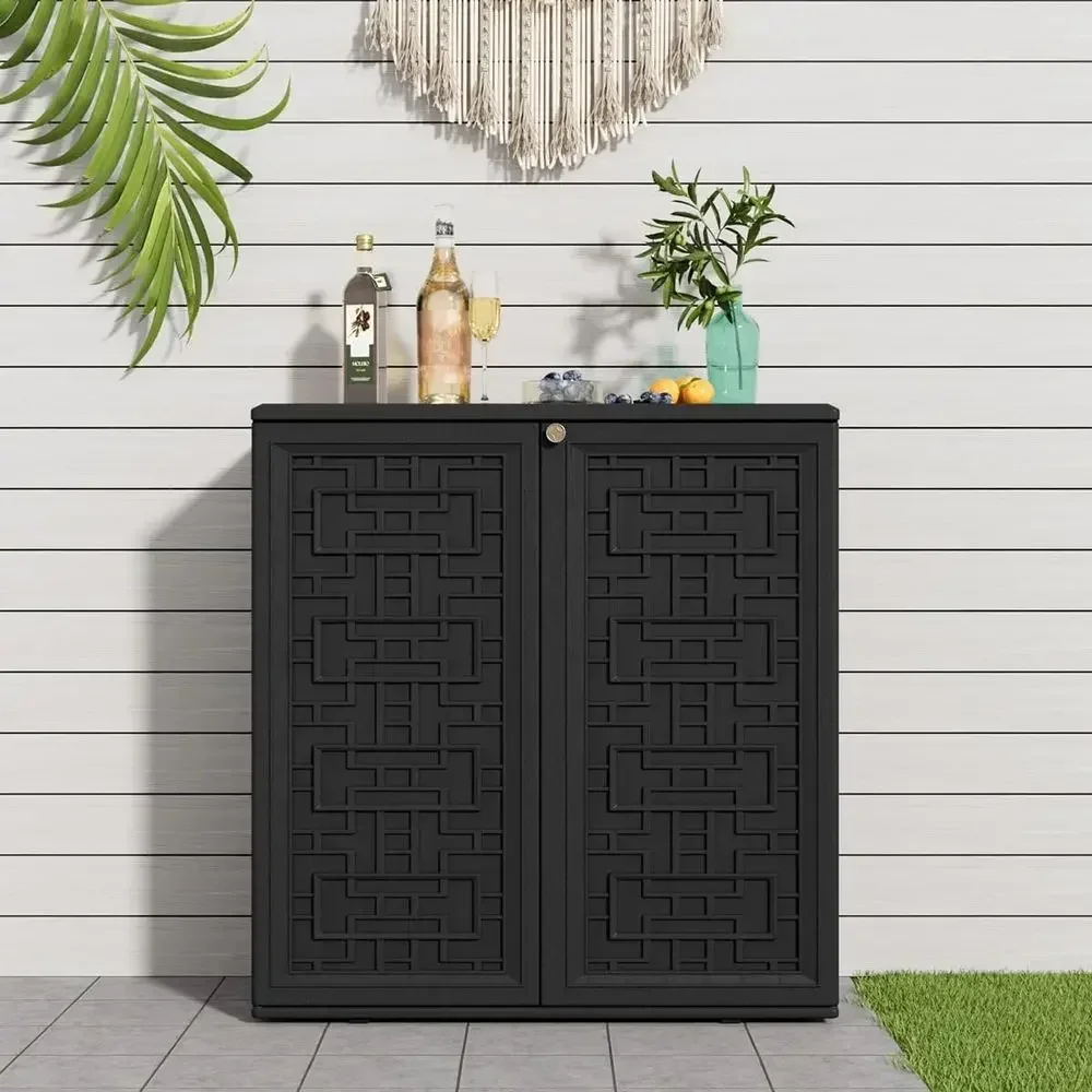 耐候性樹脂製屋外収納キャビネット、62ガロン、デッキボックス - Gardening Tools Box のレビューと価格