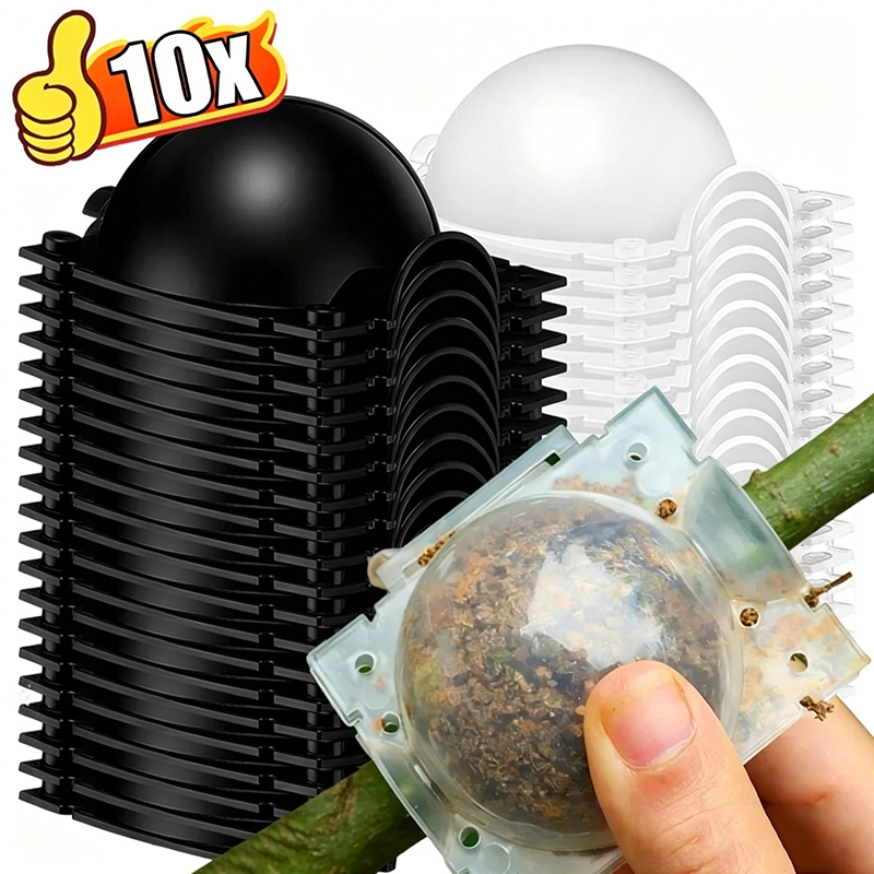 エアレイヤリングポッド植物発根ボール高圧植物根成長ボックス木 - Gardening Tools Organiser のレビューと価格