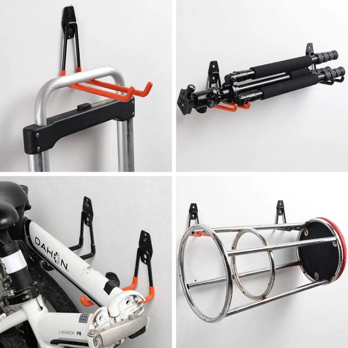 頑丈な壁掛け式メタルガレージフック、穴あけ不要の錬鉄製耐荷重 - Gardening Tools Organiser のレビューと価格