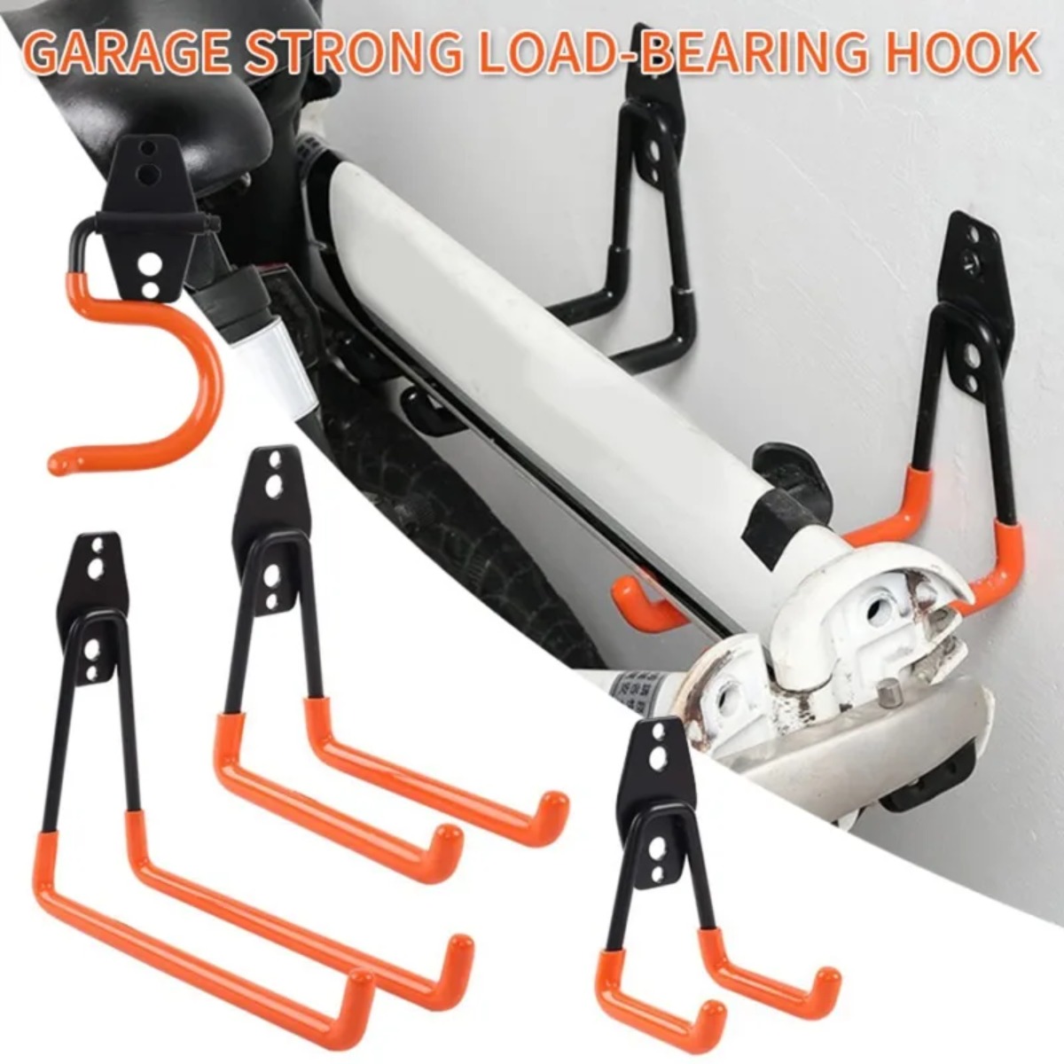 頑丈な壁掛け式メタルガレージフック、穴あけ不要の錬鉄製耐荷重 - Gardening Tools Organiser のレビューと価格