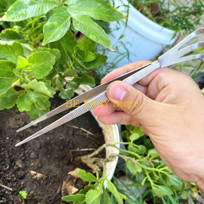E28F デュアルヘッドポッティングガジェットステンレス鋼の - Gardening Tools For Weeds のレビューと価格