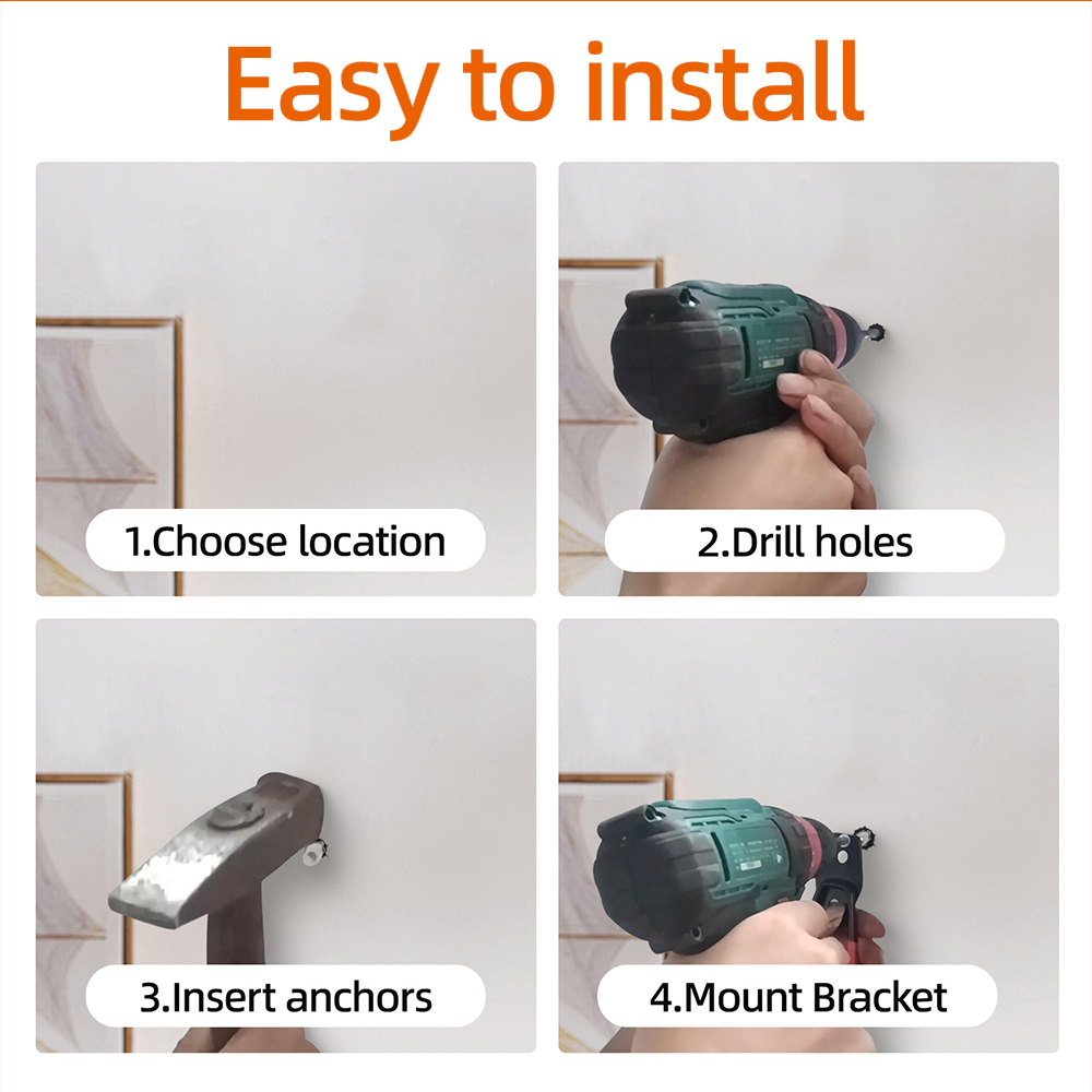 頑丈な壁掛けメタルフックガレージオーガナイザー自転車はしごハ - Gardening Tools Organiser のレビューと価格